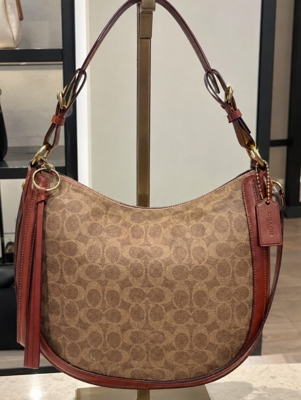 Coach shutton tote with long and short strap (new)